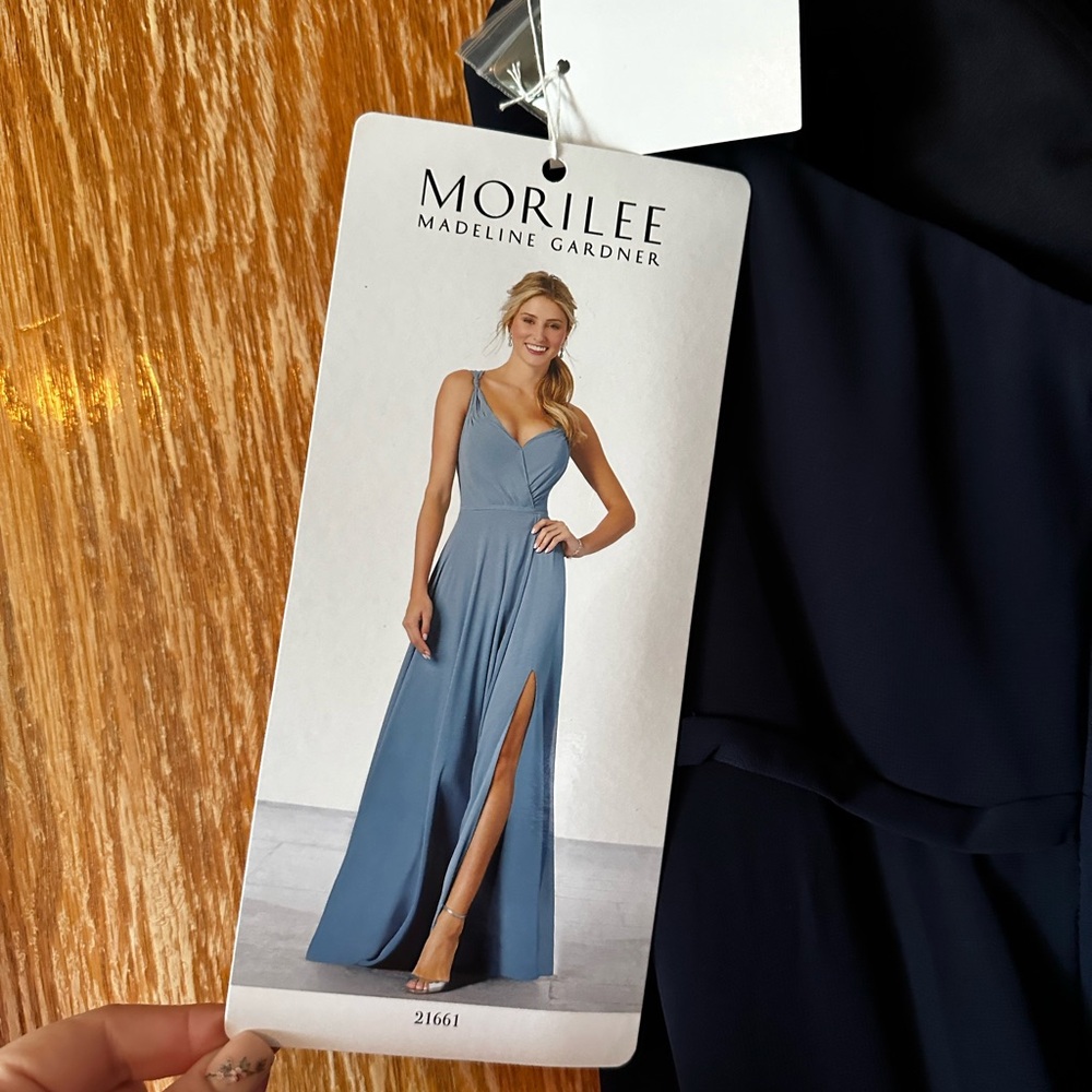 Brand New Full Length Mori Lee Bridesmaid Dress- Size 14, Navy
